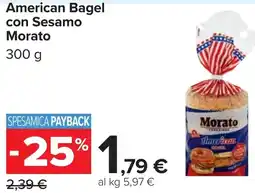 Carrefour American Bagel con Sesamo Morato offerta
