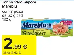 Carrefour Tonno Vero Sapore Mareblu offerta