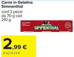 Carrefour Carne in Gelatina Simmenthal offerta