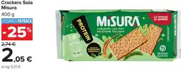 Carrefour Crackers Soia Misura offerta