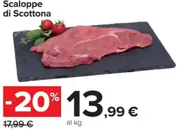 Carrefour Scaloppe di Scottona offerta