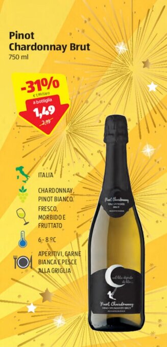 ALDI Pinot Chardonnay Brut 750ml offerta