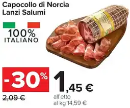 Carrefour Capocollo di Norcia Lanzi Salumi offerta