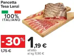 Carrefour Pancetta Tesa Lanzi offerta
