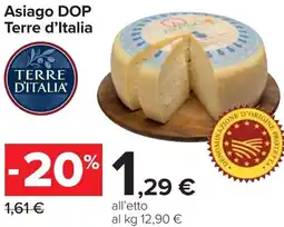 Carrefour Asiago DOP Terre d'Italia offerta
