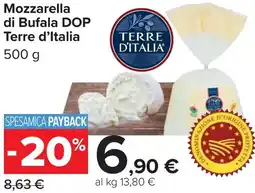 Carrefour Mozzarella di Bufala DOP Terre d'Italia offerta