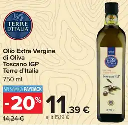 Carrefour Olio Extra Vergine di Oliva Toscano IGP Terre d'Italia offerta