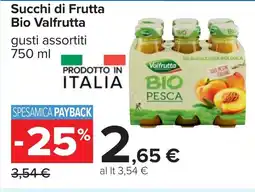 Carrefour Succhi di Frutta Bio Valfrutta offerta