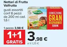 Carrefour Nettari di Frutta Valfrutta offerta
