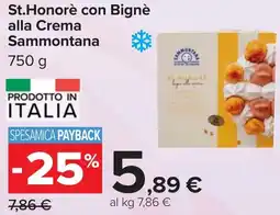 Carrefour St.Honorè con Bignè alla Crema Sammontana offerta