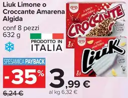 Carrefour Liuk Limone o Croccante Amarena Algida offerta