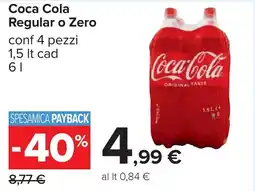 Carrefour Coca Cola Regular o Zero offerta