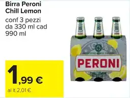 Carrefour Birra Peroni Chill Lemon offerta