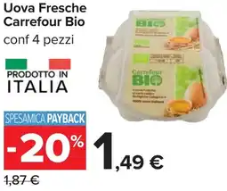 Carrefour Uova Fresche Carrefour Bio offerta