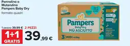 Carrefour Pannolino o Mutandino Pampers Baby Dry offerta