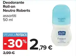Carrefour Deodorante Roll-on Neutro Roberts offerta