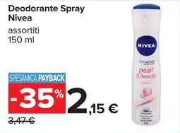 Carrefour Deodorante Spray Nivea offerta