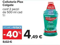 Carrefour Collutorio Plax Colgate offerta