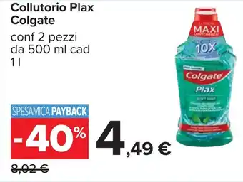 Carrefour Collutorio Plax Colgate offerta