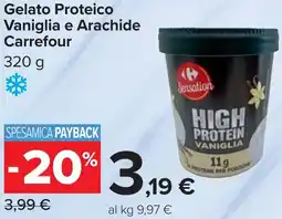 Carrefour Gelato Proteico Vaniglia e Arachide Carrefour offerta