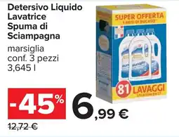 Carrefour Detersivo Liquido Lavatrice Spuma di Sciampagna offerta