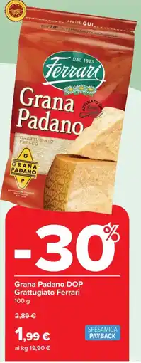 Carrefour Express Grana Padano DOP Grattugiato Ferrari offerta