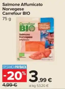 Carrefour Express Salmone Affumicato Norvegese Carrefour BIO offerta