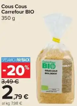 Carrefour Express Cous Cous Carrefour BIO offerta
