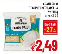 A&O Granarolo oggi puoi mozzarella offerta