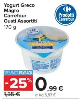 Carrefour Express Yogurt Greco Magro Carrefour Gusti Assortiti offerta