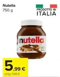 Carrefour Express Nutella offerta