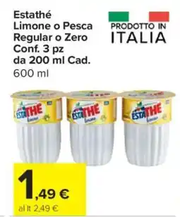 Carrefour Express Estathé Limone o Pesca Regular o Zero offerta