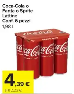 Carrefour Express Coca-Cola o Fanta o Sprite Lattine offerta