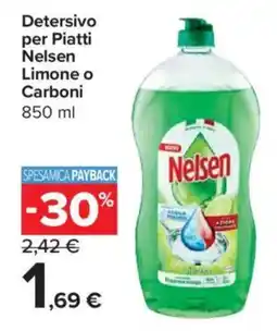 Carrefour Express Detersivo per Piatti Nelsen Limone o Carboni offerta