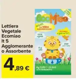 Carrefour Express Lettiera Vegetale Ecomiao Agglomerante o Assorbente offerta