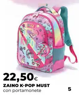 Ipercoop Zaino k-pop must con portamonete offerta