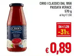 A&O Cirio i classici dal 1856 passata verace offerta