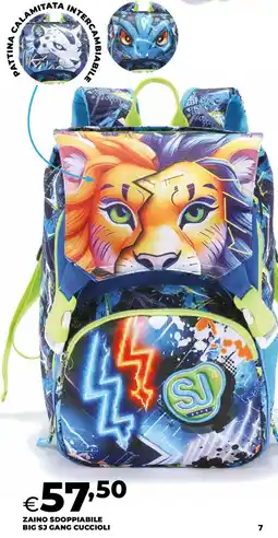 Ipercoop Zaino sdoppiabile big SJ GANG cuccioli offerta