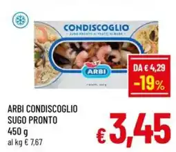 A&O Arbi condiscoglio sugo pronto offerta