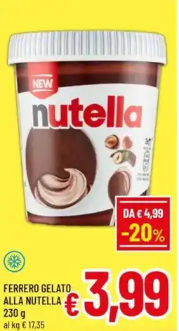A&O Ferrero gelato alla nutella offerta
