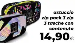Extracoop astuccio zip pack 3 zip 3 tasche con contenuto offerta
