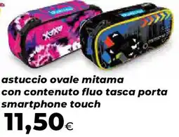 Extracoop astuccio ovale mitama con contenuto fluo tasca porta smartphone touch offerta
