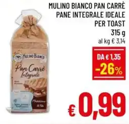 A&O Mulino bianco pan carrè pane integrale ideale per toast offerta