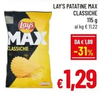 A&O Lay's patatine max classiche offerta