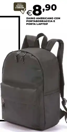 Extracoop Zaino americano con portaborraccia e porta laptop offerta