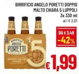 A&O Birrificio angelo poretti doppio malto chiara 5 luppoli offerta