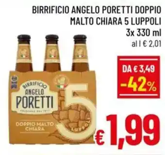 A&O Birrificio angelo poretti doppio malto chiara 5 luppoli offerta