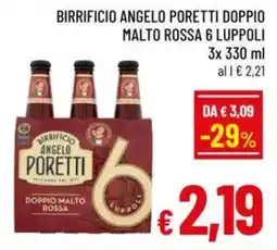 A&O Birrificio angelo poretti doppio malto rossa 6 luppoli offerta
