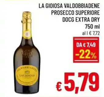 A&O La gioiosa valdobbiadene prosecco superiore docg extra dry offerta