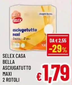 A&O Selex casa bella asciugatutto maxi 2 rotoli offerta